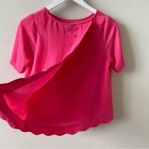 Bobeau Vibrant Hot Pink Short Sleeve Blouse Size Small New With Tags